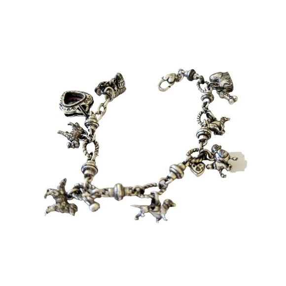 Brighton Pedigree I Love My Dog Charm Bracelet and 7 Dog Charms, Size 8 - Picture 5 of 5